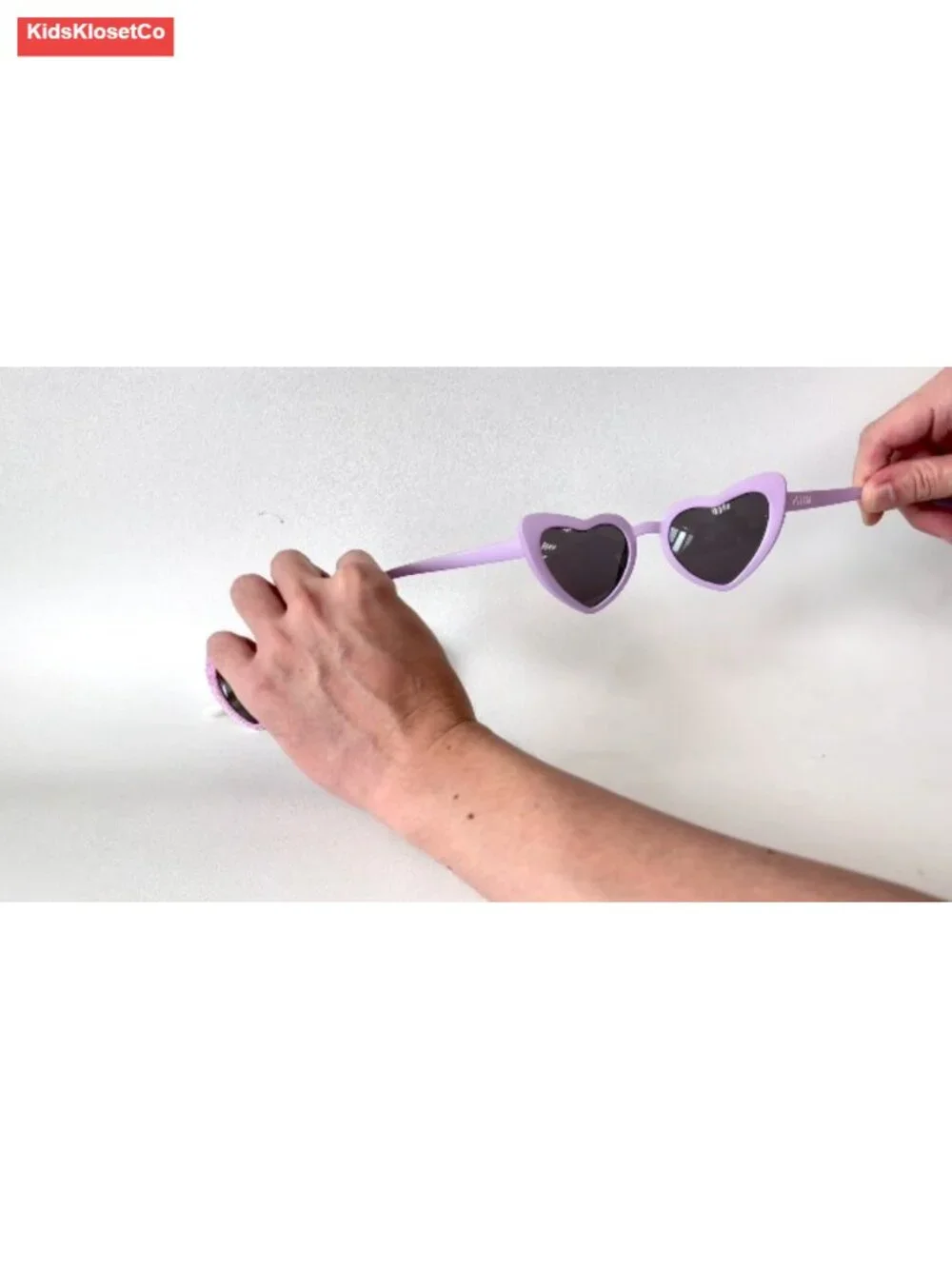 Kids Heart Sunglasses UV400 Protection Bendable TPEE Frame BPA-Free Age 3-10